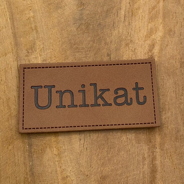 Unikat Kunstleder Label Eigenproduktion