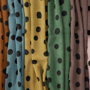 Musselin Punkte Dots Pünktchen Mauve, Lila, Blau, Grün, Ziegel, Camel, Double Gauze
