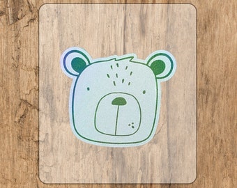 Bear reflective iron-on patch reflector