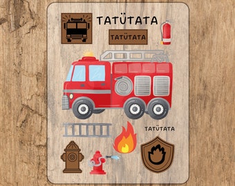 Firefighter Iron-on Patch Set, Own Production, 11 Pieces