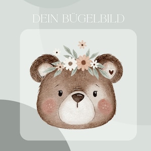 bear iron-on patch