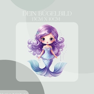 Mermaid with double fin iron-on patch Iron On