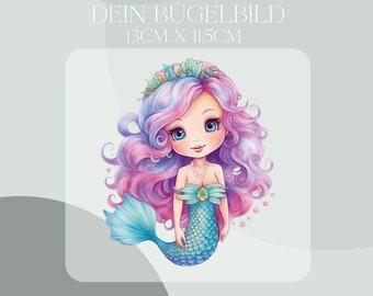 Mermaid panel iron-on transfer in-house production