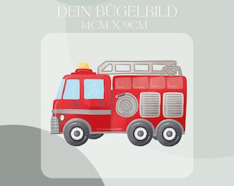 Fire truck iron-on transfer