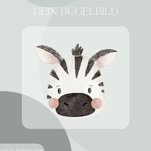 Zebra Bügelbild Eigenproduktion