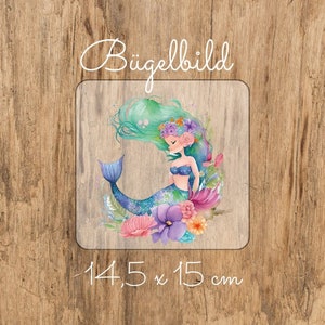 Floral Mermaid 2 Iron On Patch