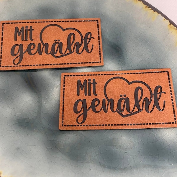 mit liebe genäht Kunstleder Label Eigenproduktion