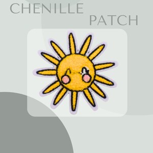 Chenille patch sun embroidered patch iron-on