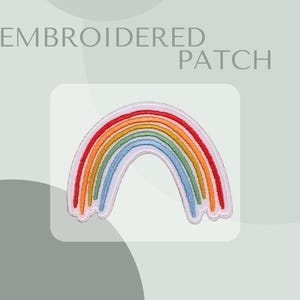 Toppa arcobaleno ricamata, toppa termoadesiva