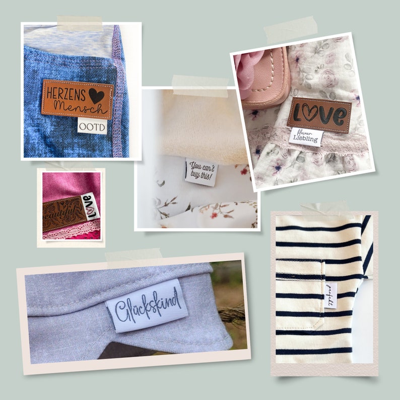 XXL Label Paket Web Label Etiketten Annäher Textiletiketten gewebtes Label Einnäher Bild 9