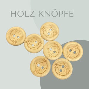 Wooden monkey button