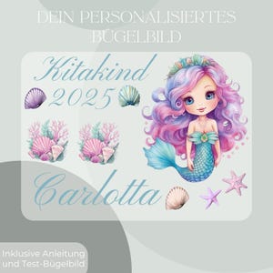 Personalized iron-on transfer set Kitakind 2025 Mermaid