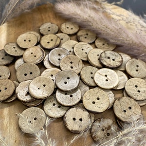 Pack of 50 20 mm coconut button coconut button button