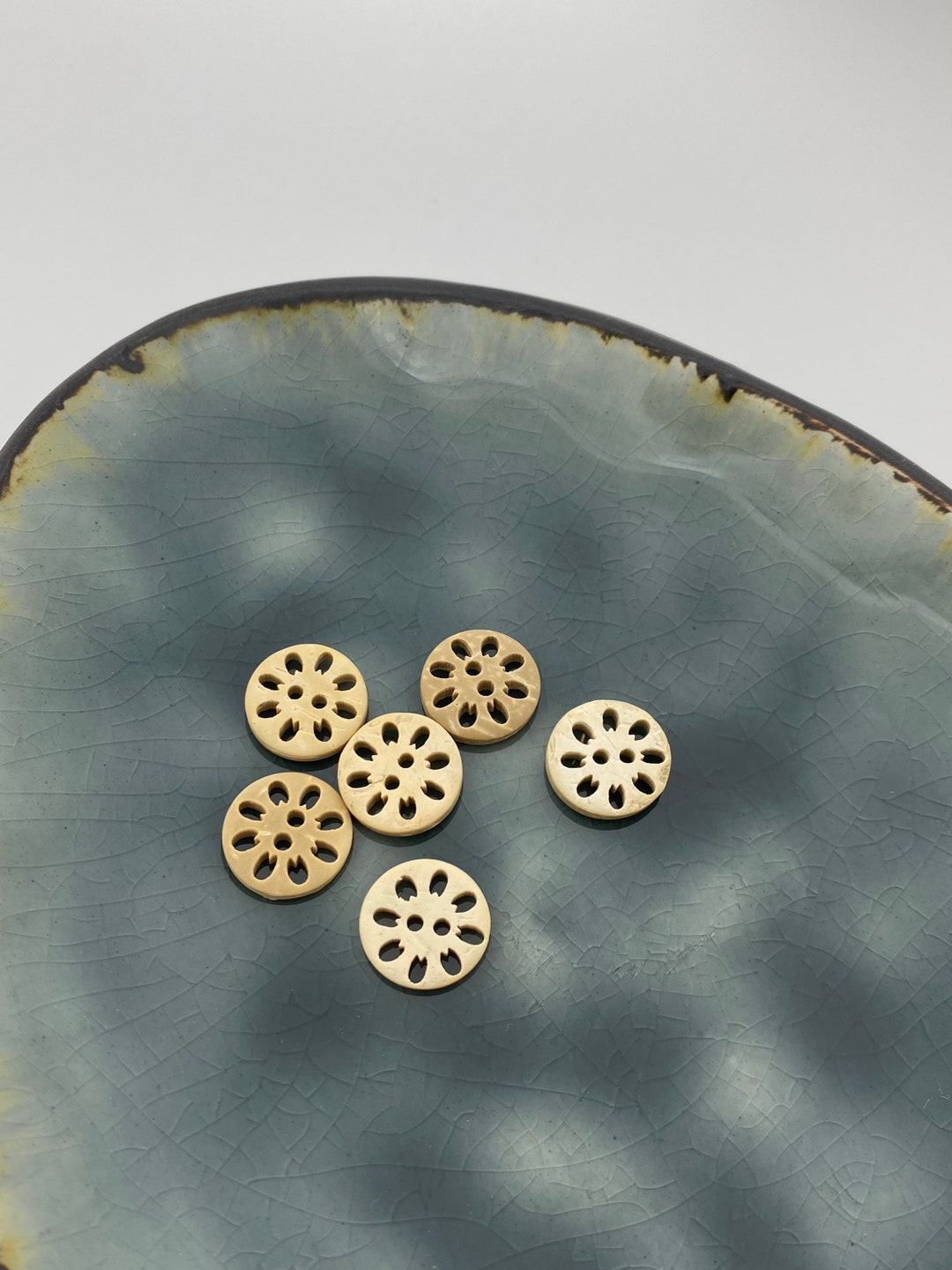 Coconut Button Flower Light Coconut Button - Etsy