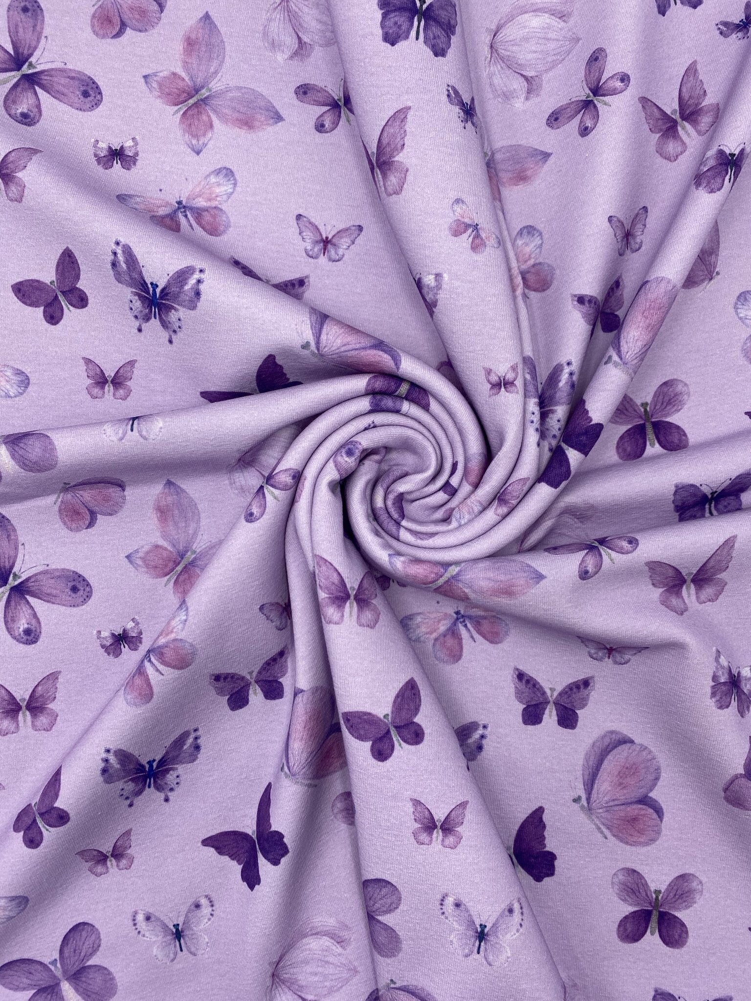 Berry Butterfly Butterfly Purple Jersey Cotton Jersey Tela Etsy