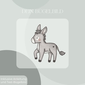 Donkey iron-on patch in-house production