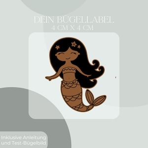 Mermaid iron-on label iron-on image in-house production