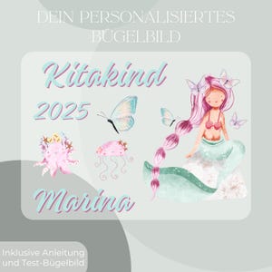 Personalized iron-on transfer set Kitakind 2025 Mermaid II