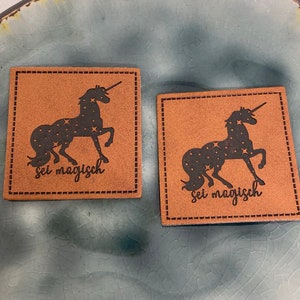 Einhorn faux leather label own production