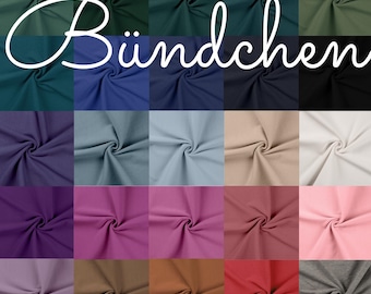 Fine knit ribbing, solid color | 0.5 m for €4.00 | in many colors | Ribbed knit fabric, tubular fabric, sold by the meter, cotton, cotton jersey