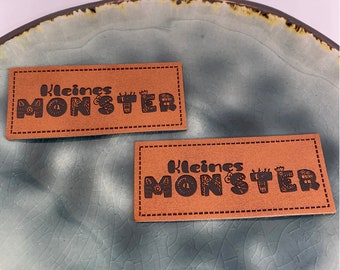 Kleiner Monster Kunstleder Label Eigenproduktion