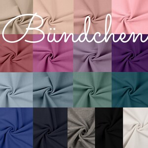 Bündchen Feinstrick Uni 0,5 m für 4,00 Euro in vielen Farben Bündchenstoff Schlauchware Meterware Baumwolle Baumwolljersey Jersey Bild 1