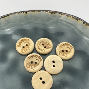 Wooden button with dinosaur wooden button button 138