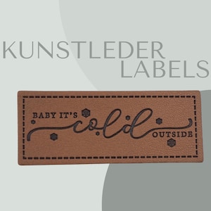 Koud kunstlederen label, eigen productie