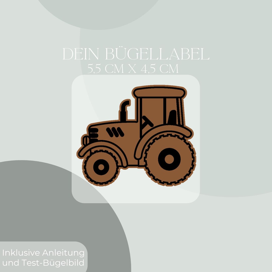 Tractor Label Iron-on Transfer, In-house Production - Etsy