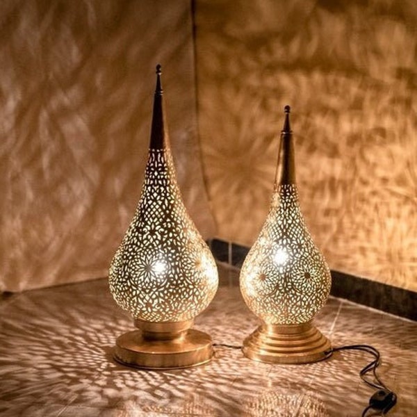 Table lamp, floor lamp, Moroccan lamp, brass floor lamp