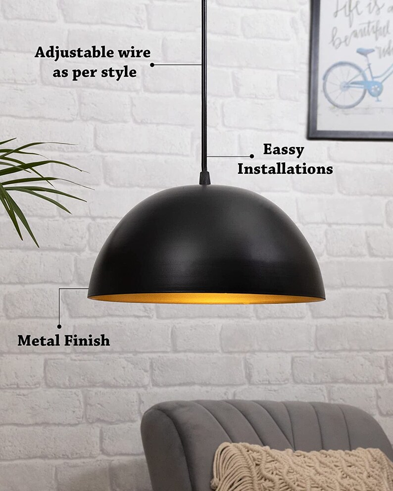 Black Home Decor Items as Ceiling Hanging Pendant Jhumar Etsy