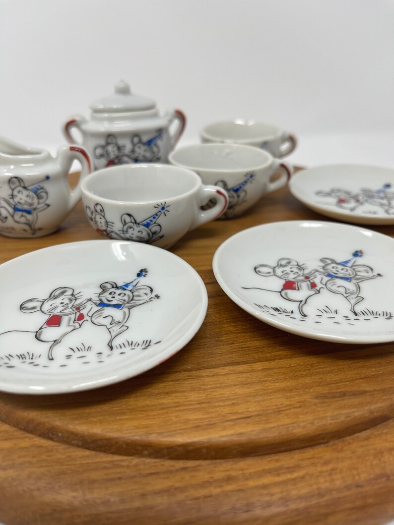 Vintage Childs Tea Set Made in JAPAN Porcelain Complete Set Etsy