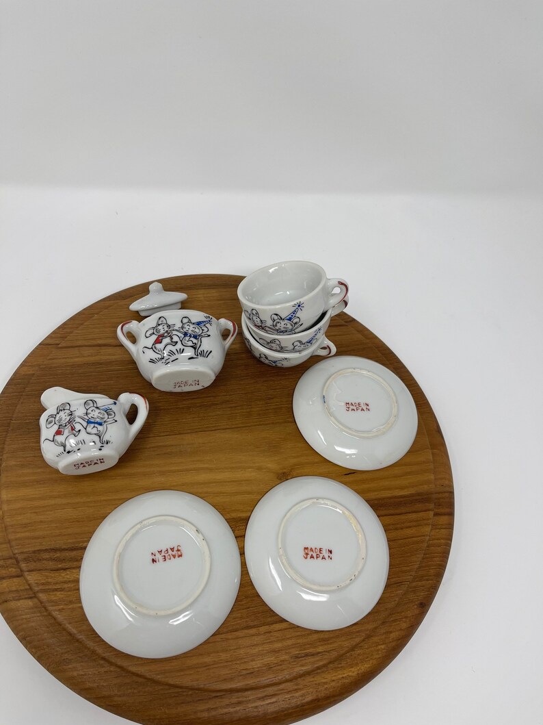 Vintage Childs Tea Set Made in JAPAN Porcelain Complete Set Etsy