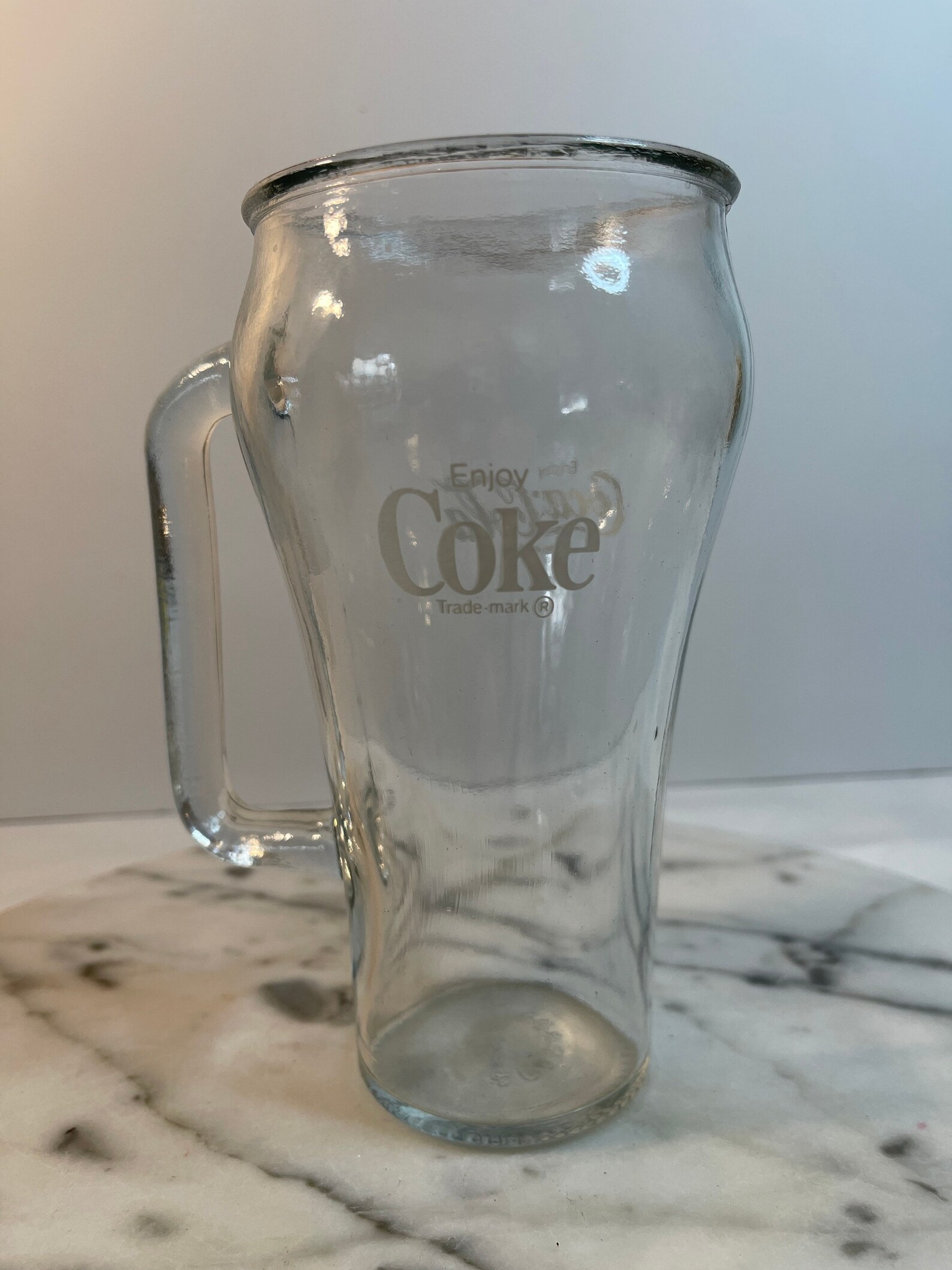 Vintage Coca Cola Enjoy Coke Glass with Handle 1970s Ice Etsy