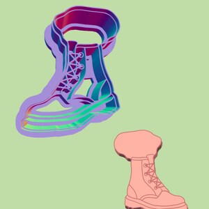 Combat Boots STL file Clay Cutters | Digital STL file | 5 Sizes