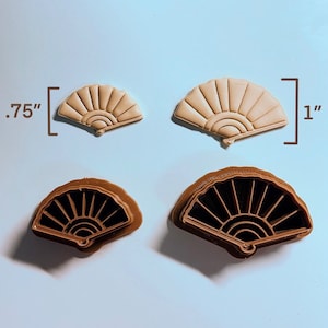 Fan Polymer Clay Earring Cutter, Hand Clay Cutter.