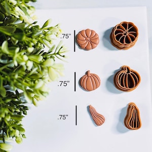 Mini Pumpkins Set Fall Polymer Clay Earring Cutter, Clay Cutter, fall cutters, clay cutter tool, clay cutters for jewelry making