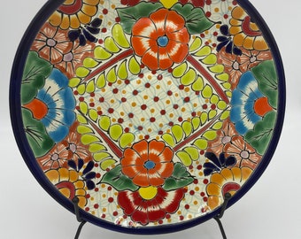 Set of 4 Talavera - 10 Inch Plates Floral Design