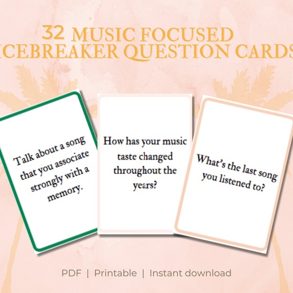 Music Focused Icebreaker Question Cards