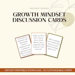 Wachstums-Mindset Diskussionskarten