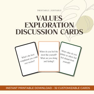 Diskussionskarten zur Werteerkundung (editierbarer & druckbarer Download)