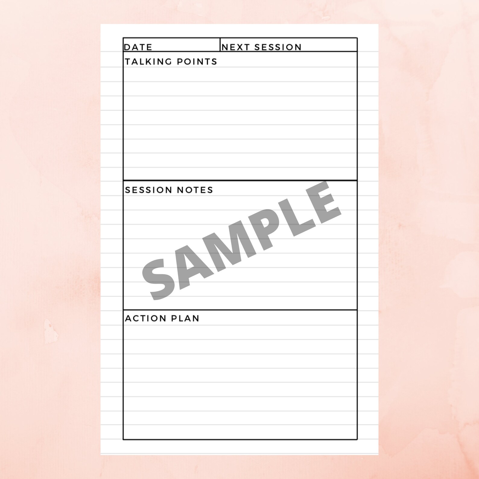 Quick Clients Notes Client Note Taking Template - Etsy