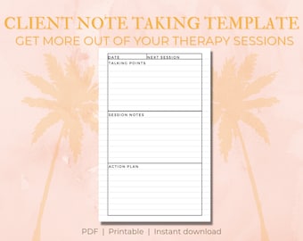 Client Note Taking Template