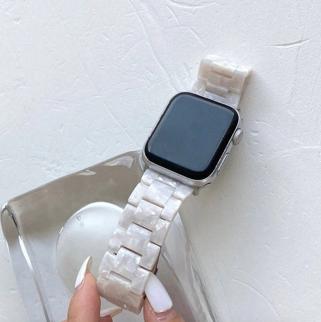 Pearl Apple Watch Band Series 8 7 6 5 4 3 for Women Resin Etsy