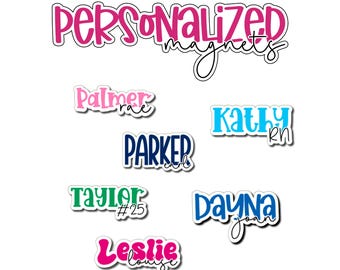 Personalized Magnets, Custom Magnetic with Name, Gift for Nurse, Refrigerator Magnets, School Locker Decor