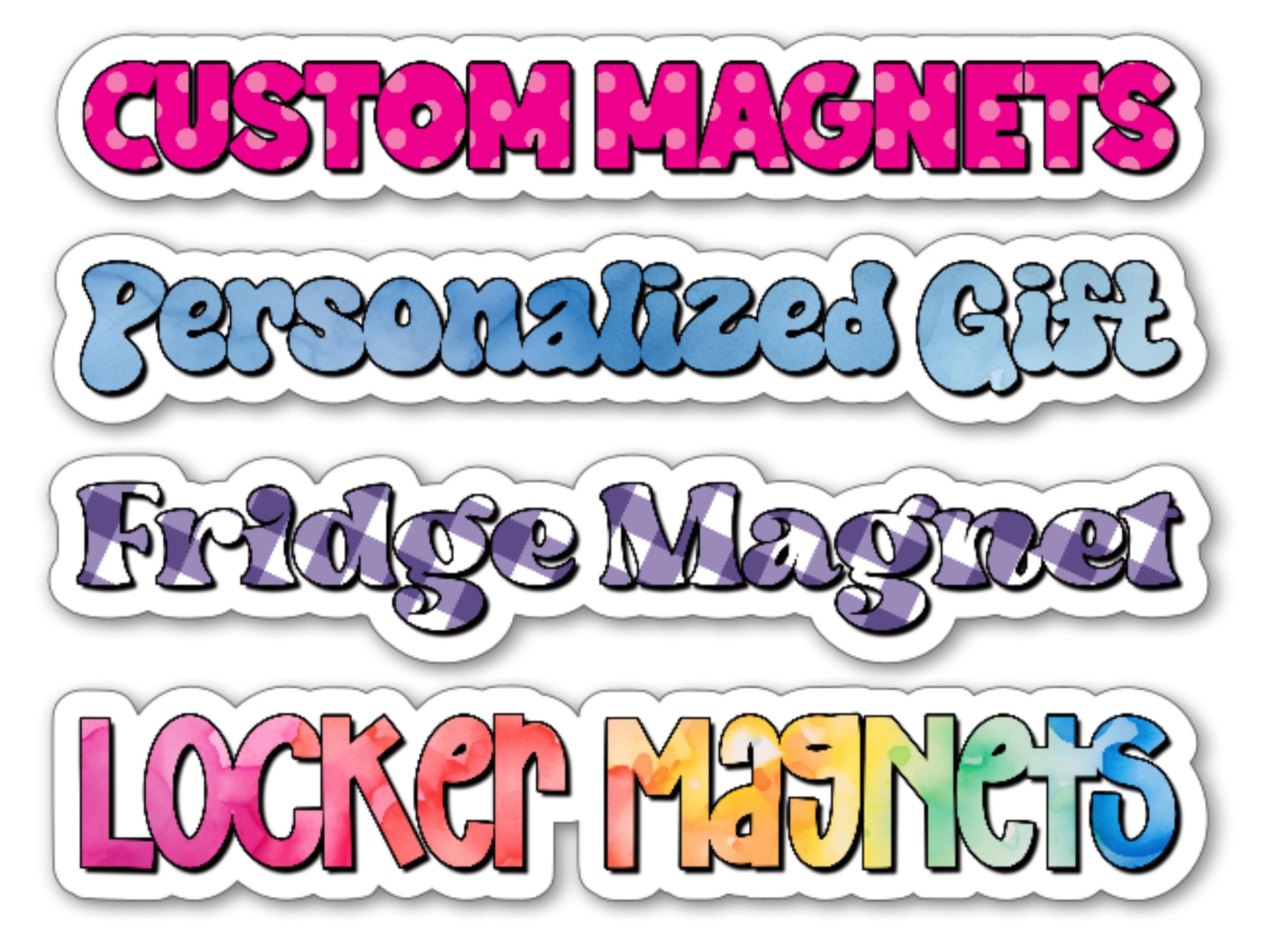 Colorful Personalized Magnets, Holographic Refrigerator Magnets, Magnetic Locker Decor, Cruise Doors