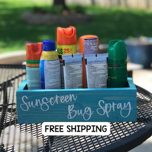 Customizable Patio Storage Box, Outdoor Sunscreen or Bug Spray Storage