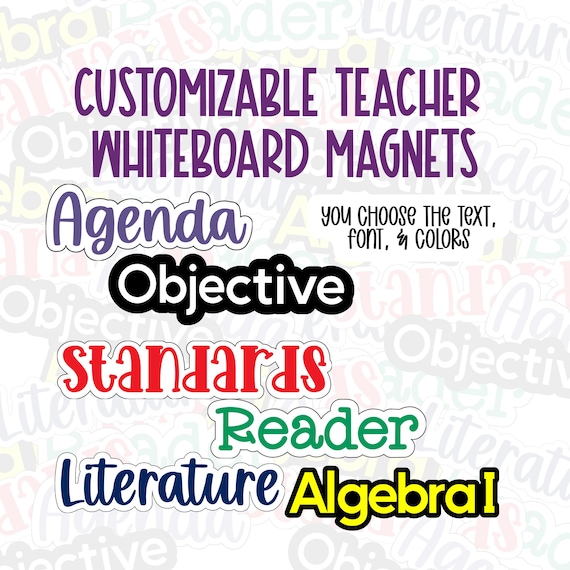 Customizable Classroom Whiteboard Magnets, Teacher Decor, Whiteboard Labels, Classroom Magnets, First Year Teacher