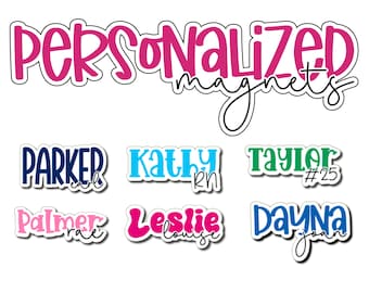 Personalized Magnets, Custom Magnetic with Name, Gift for Nurse, Refrigerator Magnets, School Locker Decor