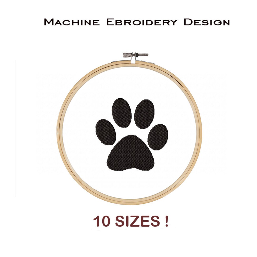 DOG PAW Embroidery Design. Animal Paw Design. Embroidery Paw. Etsy